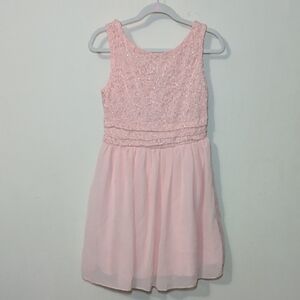 Speechless Girls' Glitter Dot Chiffon Dress Pink Party Special Occasion Size 7
